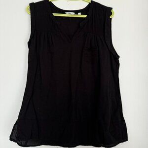 Reitmans Black Sleeveless Blouse | Size XXL | Lightweight Flowing Tank | Workwea
